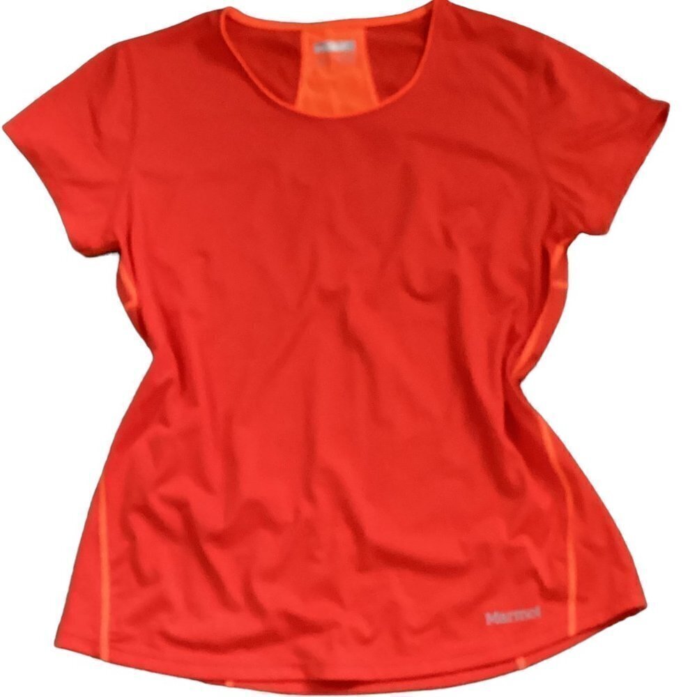 Marmot Running Top Womens Race Kate Logo Quick Dry UPF 50 T-shirt XL #162D - Picture 5 of 8
